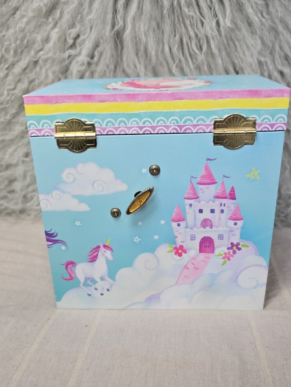 'One of a Kind' Unicorn Jewelry Box - Pastel Blue & Pink - Picture 9 of 15
